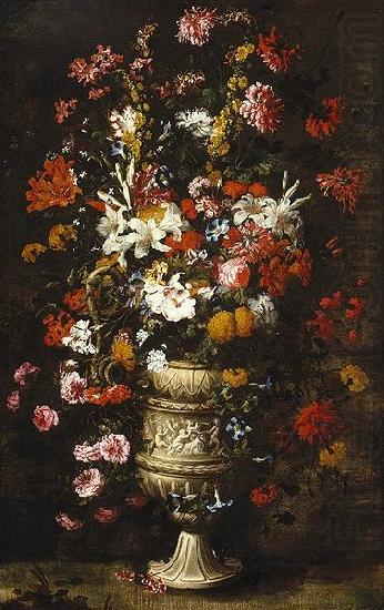 Flowers in a Figured Vase, unknow artist